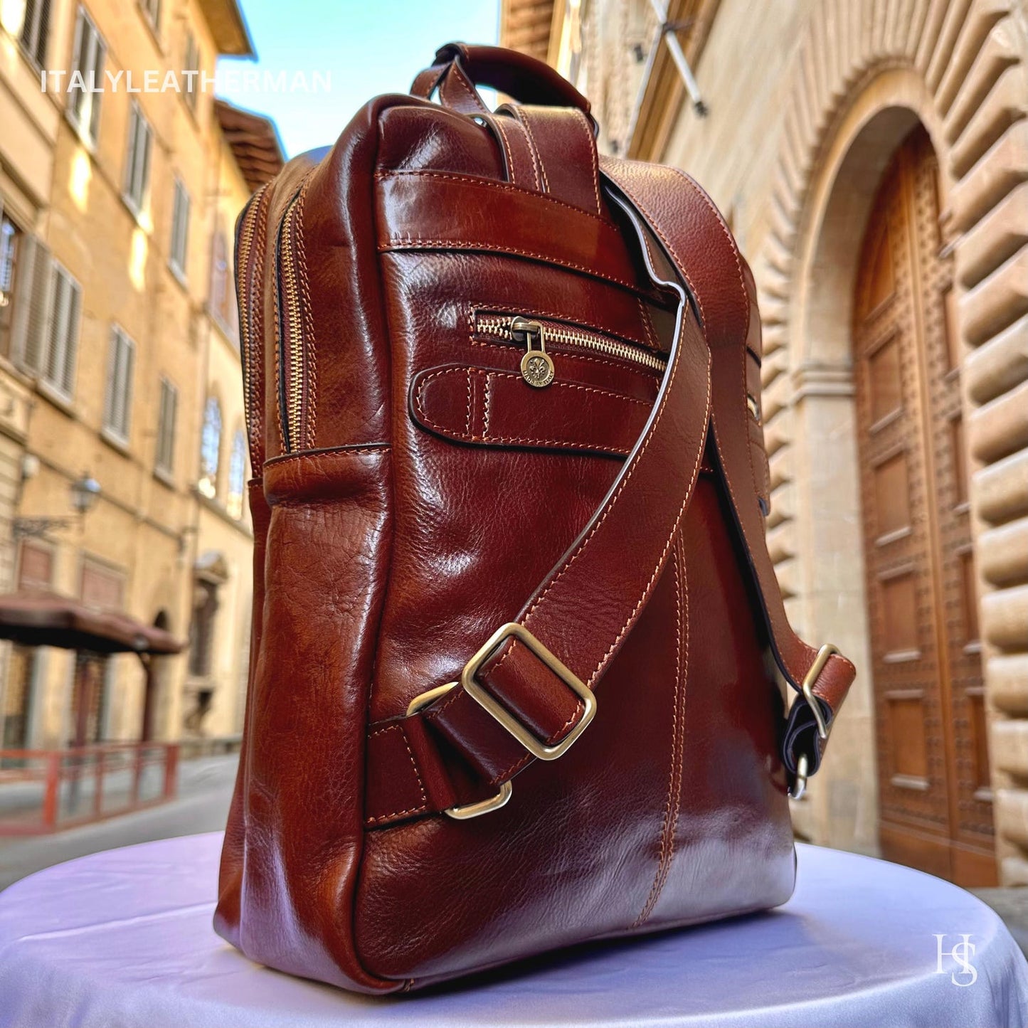 Italian Handmade Leather Backpack Elevate Your Style with Exquisite Craftsmanship - Italy Leather Shop