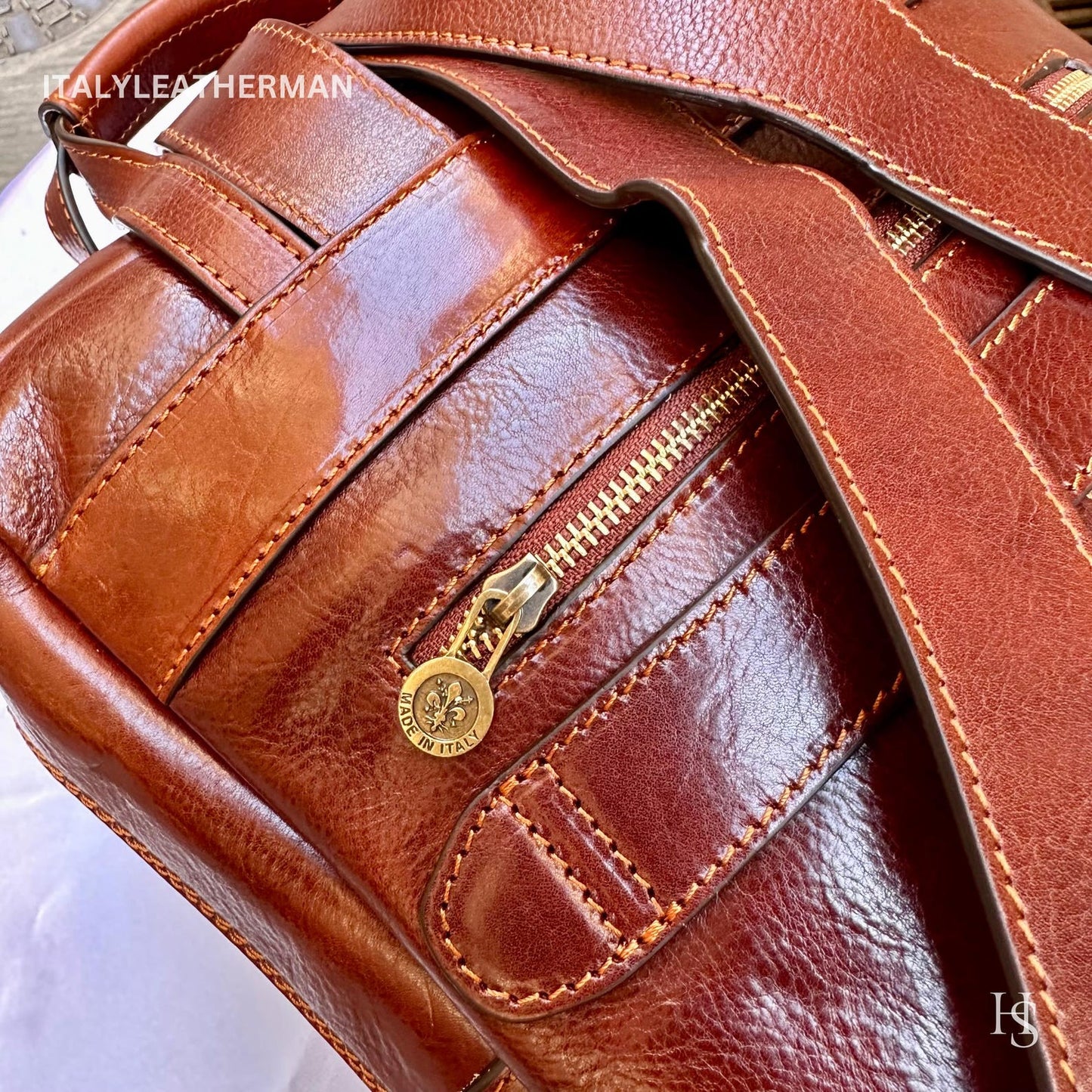 Italian Handmade Leather Backpack Elevate Your Style with Exquisite Craftsmanship - Italy Leather Shop