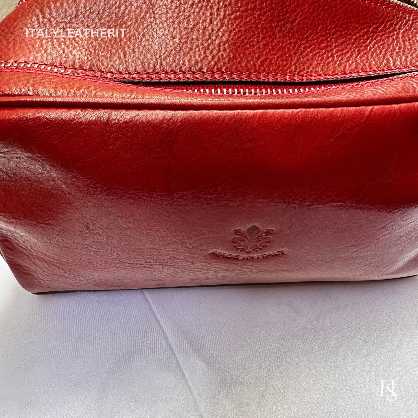 Italian Handmade Italian Leather Toiletry Unisex from Florence ll Made In Italy,leather dopp kit
