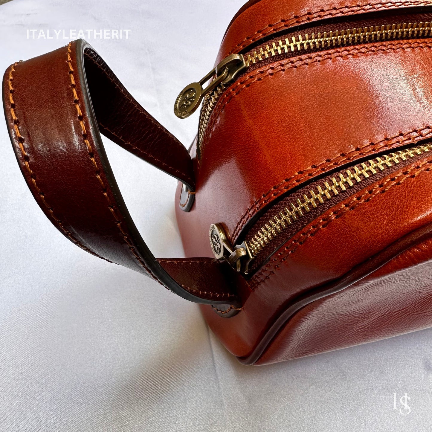 Italian Handmade Italian Leather Toiletry Unisex from Florence ll Made In Italy,leather dopp kit