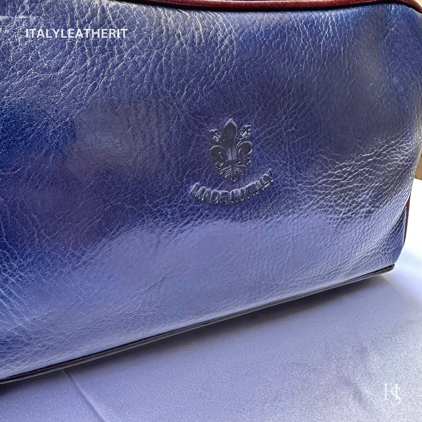 Italian Handmade Italian Leather Toiletry Unisex from Florence ll Made In Italy,leather dopp kit