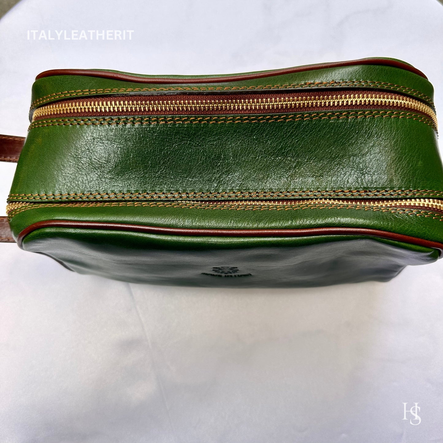 Italian Handmade Italian Leather Toiletry Unisex from Florence ll Made In Italy,leather dopp kit