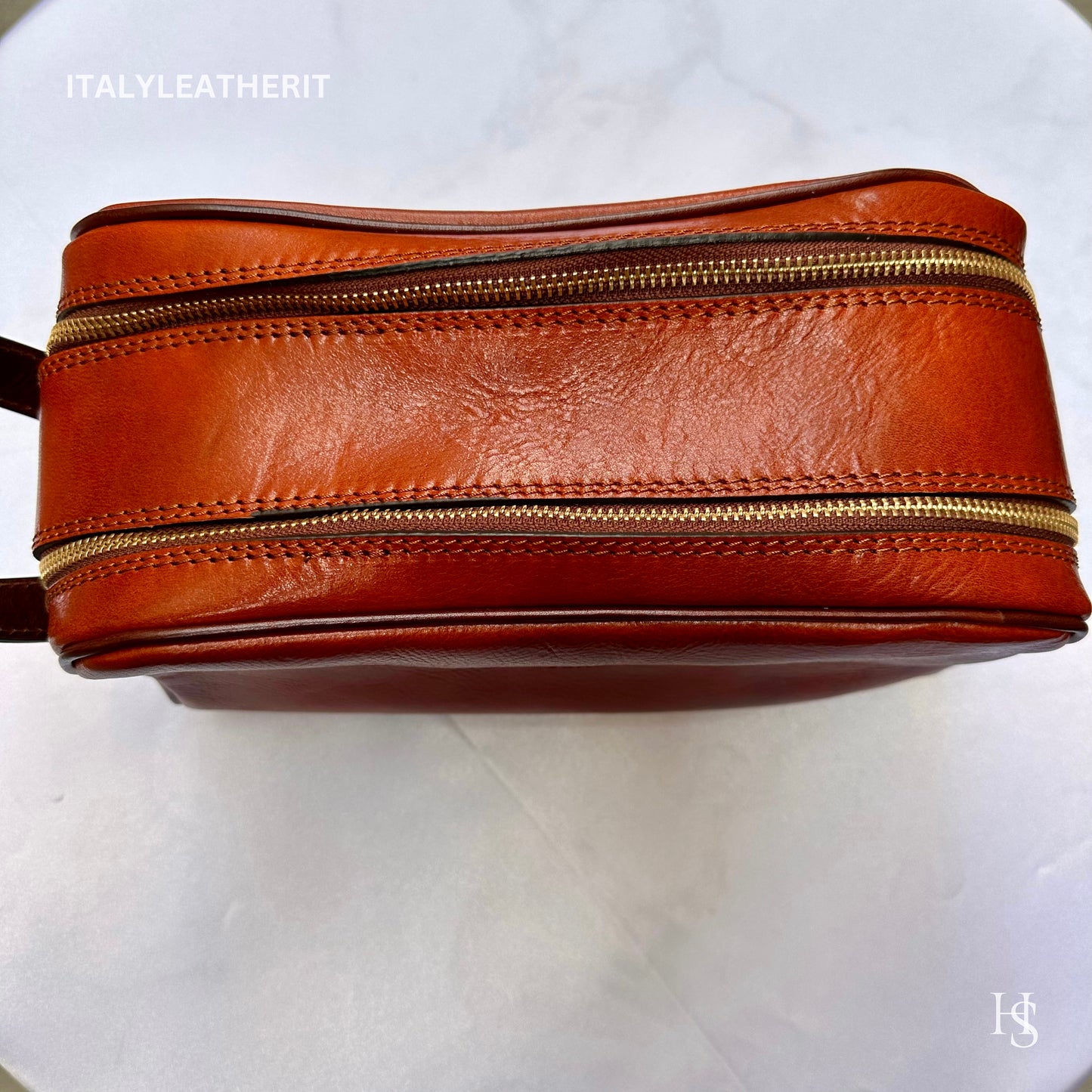 Italian Handmade Italian Leather Toiletry Unisex from Florence ll Made In Italy,leather dopp kit