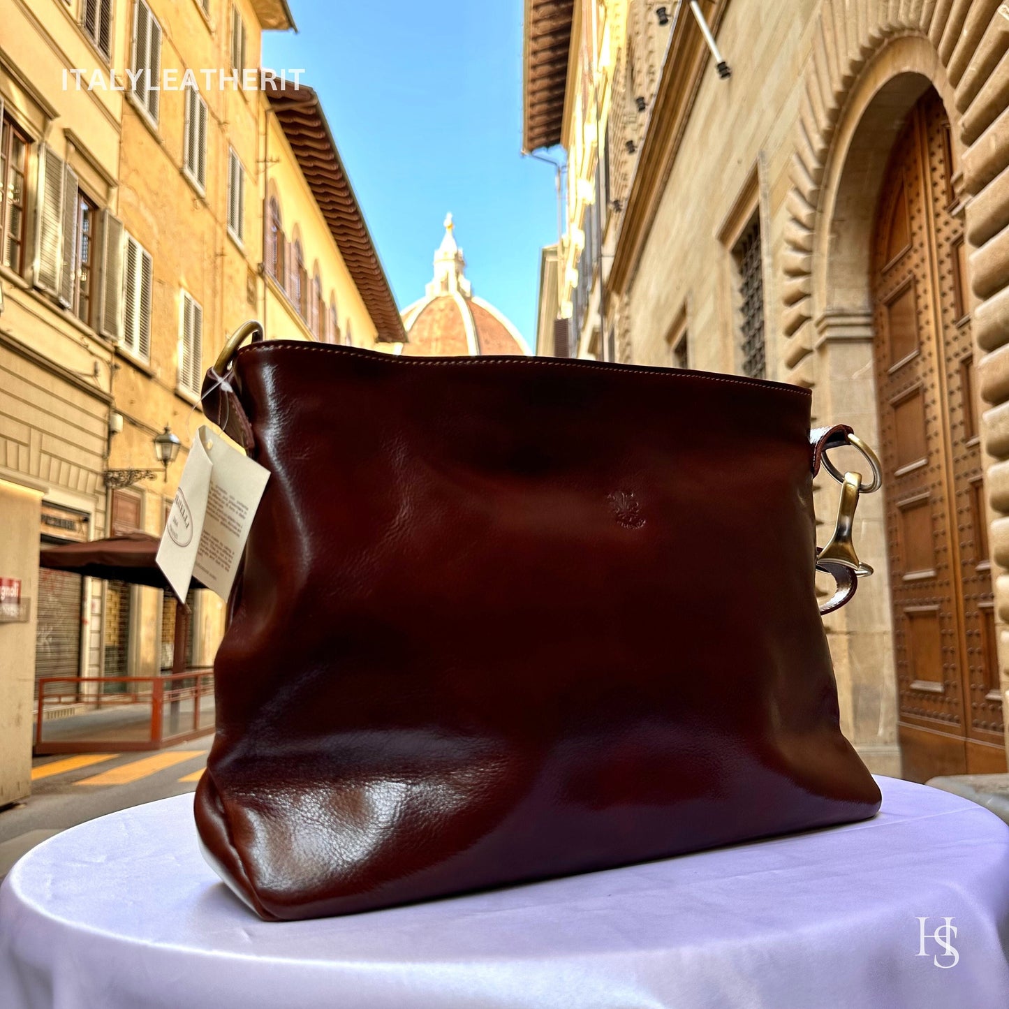 Italian Handmade Leather Bags For Women l l Elegant Leather Tote From Florence, brown leather tote