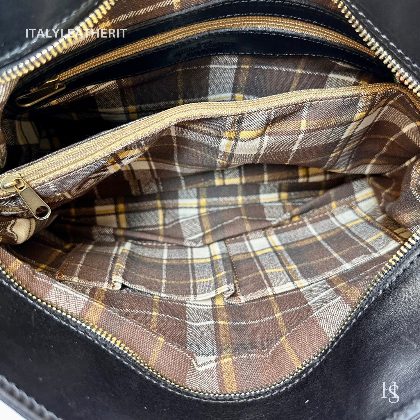 Italian Handmade Leather Bags For Women l l Elegant Leather Tote From Florence, black shoulder bag