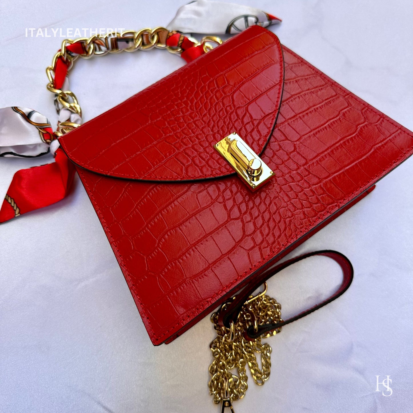 Italian Handmade Leather Bags For Women l l Elegant Leather Tote From Florence, red leather tote