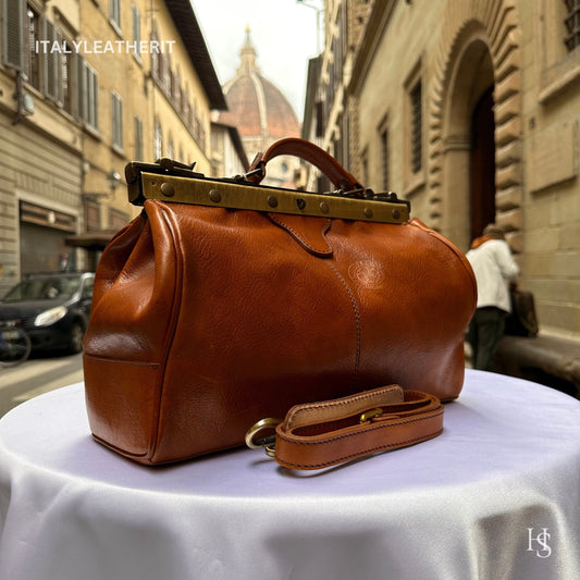 Italian Handmade Leather Medical Bags Made in Italy | | Leather Doctor Bag Purse From Florence