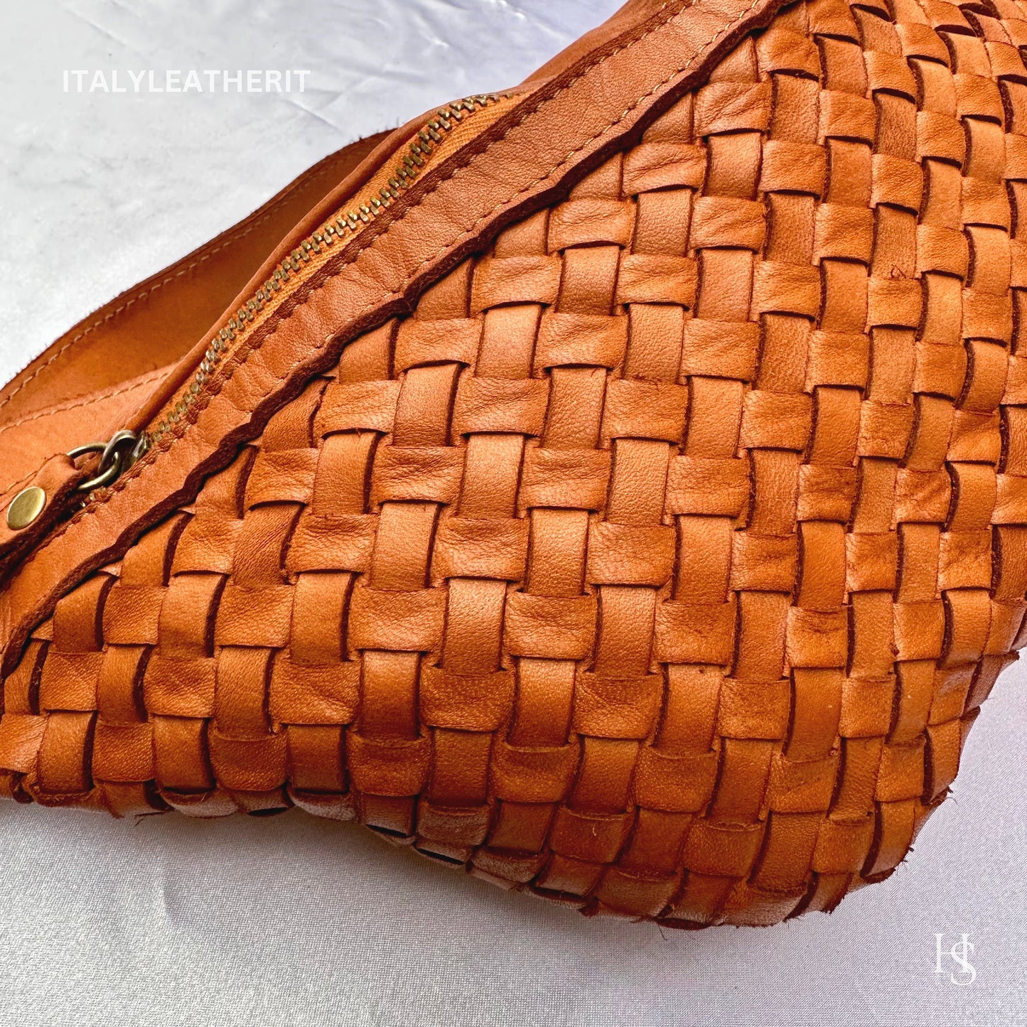 Italian Handmade Leather Sling Bag for Unisex Made In Italy from Florence | Waist Bag