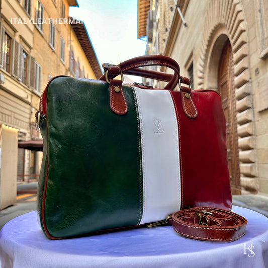 Italian Handmade Leather Briefcase Bags for Men | Elevate Your Style with Exquisite Craftsmanship made in Italy from Florence | shoulder bag