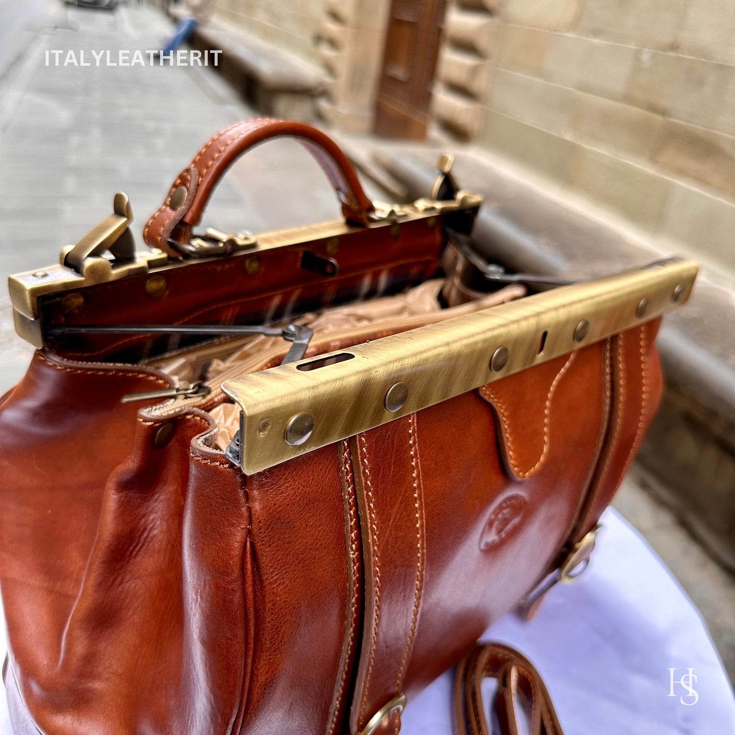 Italian Handmade Leather Doctor Bags | Medical Bag Purses | Made In Florence, Italy, Full Grain Leather