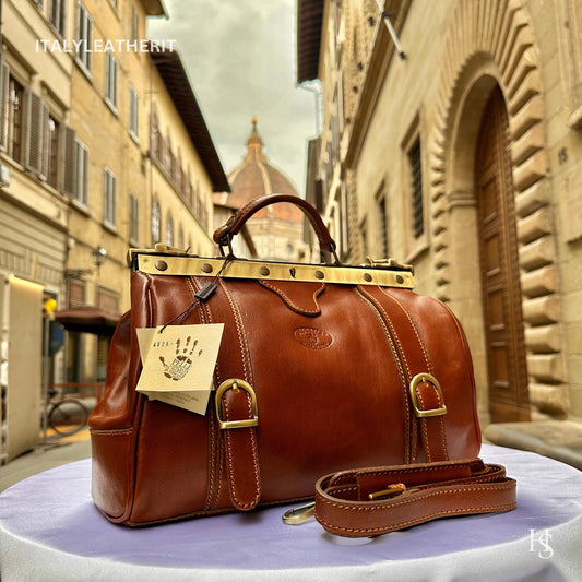 Italian Handmade Leather Doctor Bags | Medical Bag Purses | Made In Florence, Italy, Full Grain Leather
