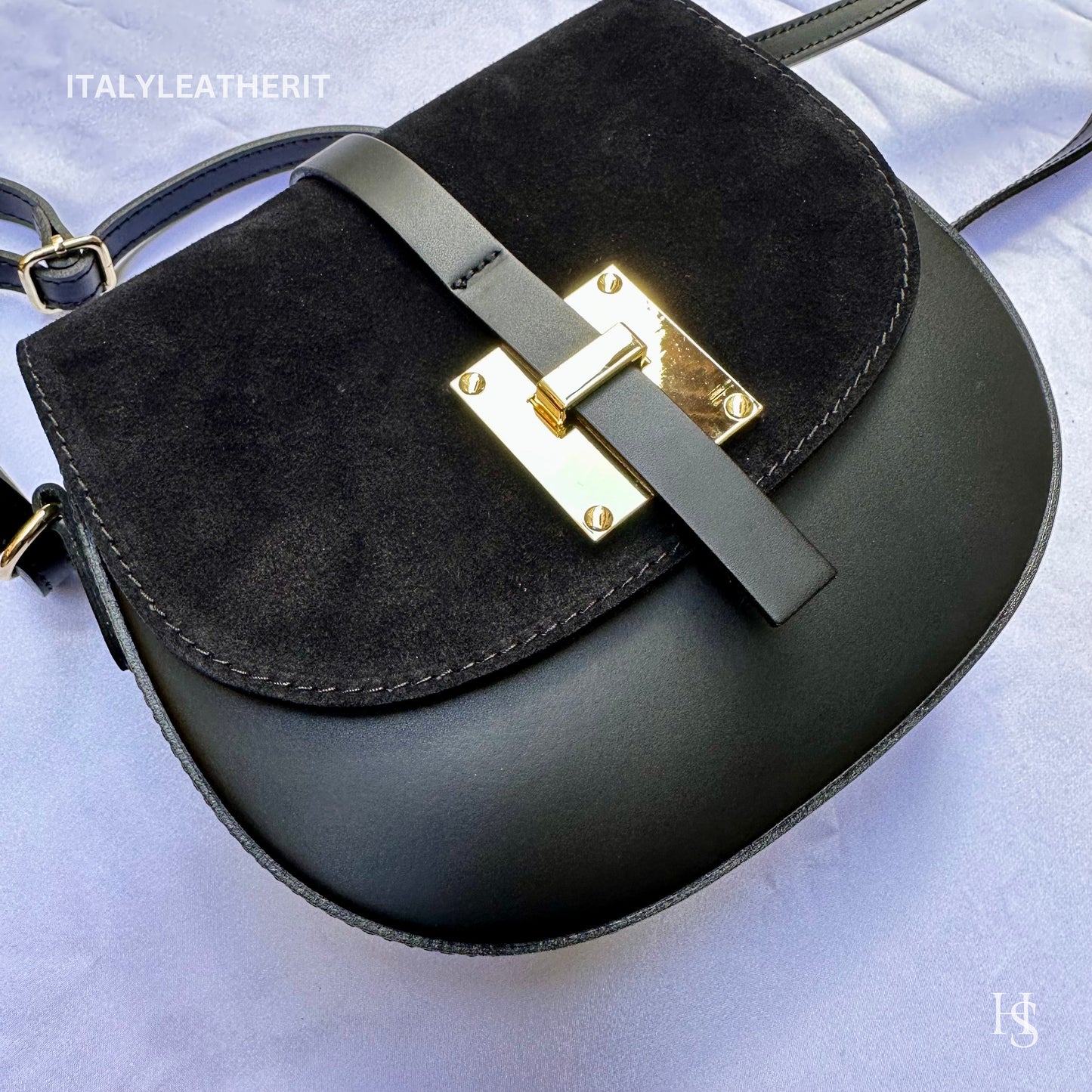 Italian Handmade Leather Bags For Women | Elegant Black Leather Tote From Florence, Stylish Crossbody Bag