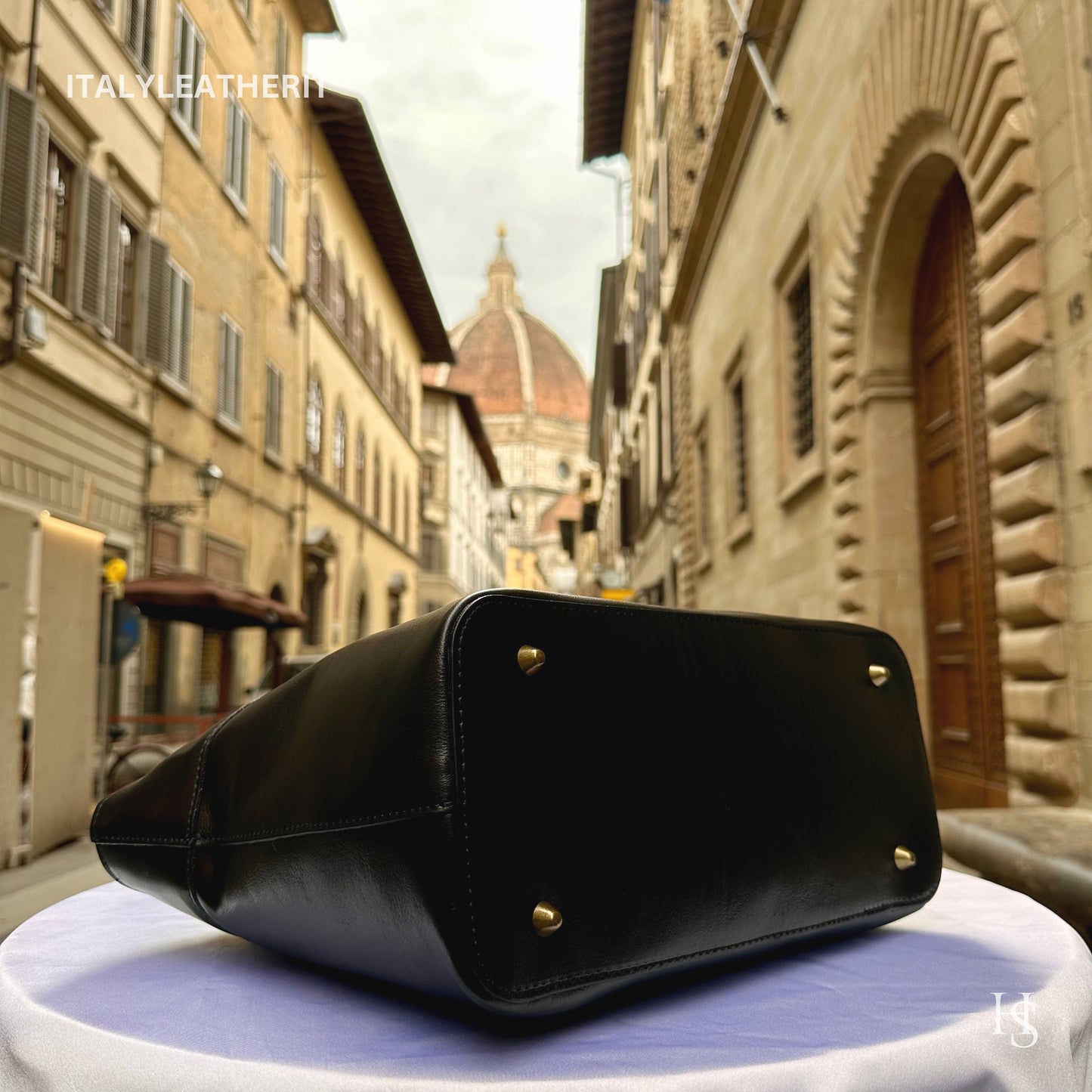 Italian Handmade Leather Bags For Woman l l Elegant Leather Tote From Florence, large leather bag, Black bag
