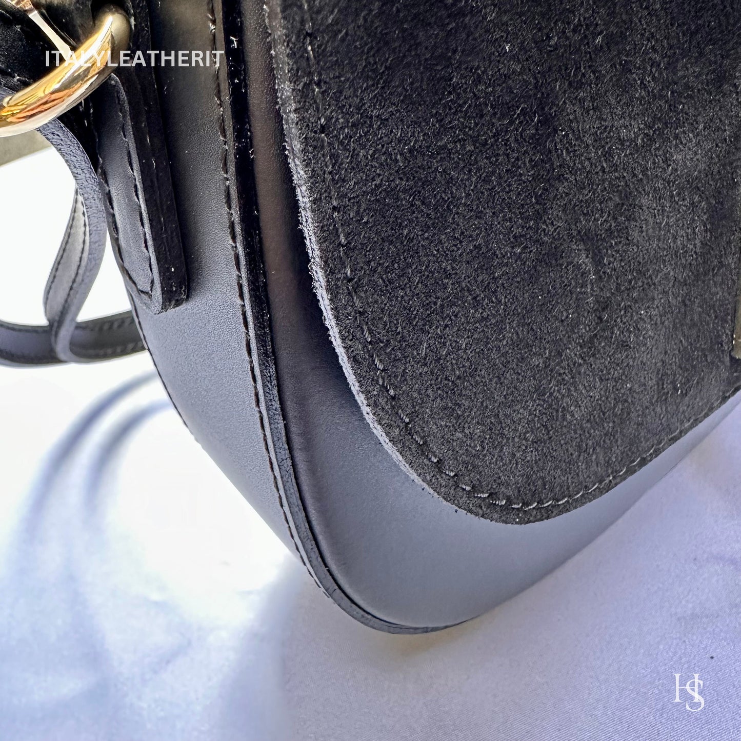 Italian Handmade Leather Bags For Women | Elegant Black Leather Tote From Florence, Stylish Crossbody Bag