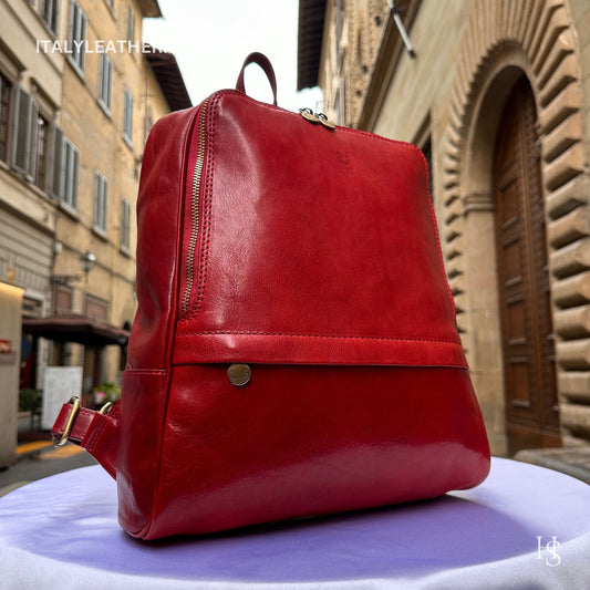 Italian Handmade Leather Backpack Unisex ll Genuine Leather Made In Italy Florence, backpack for men and women