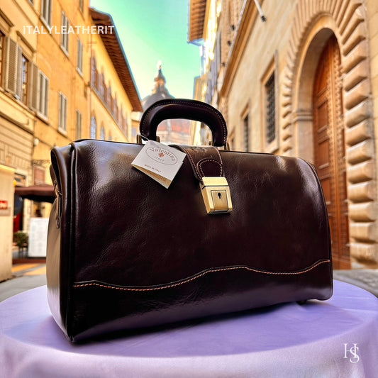 Italian Handmade Leather Doctor Bags | Medical Bag Purses | Full Grain Leather | Made In Florence, Italy