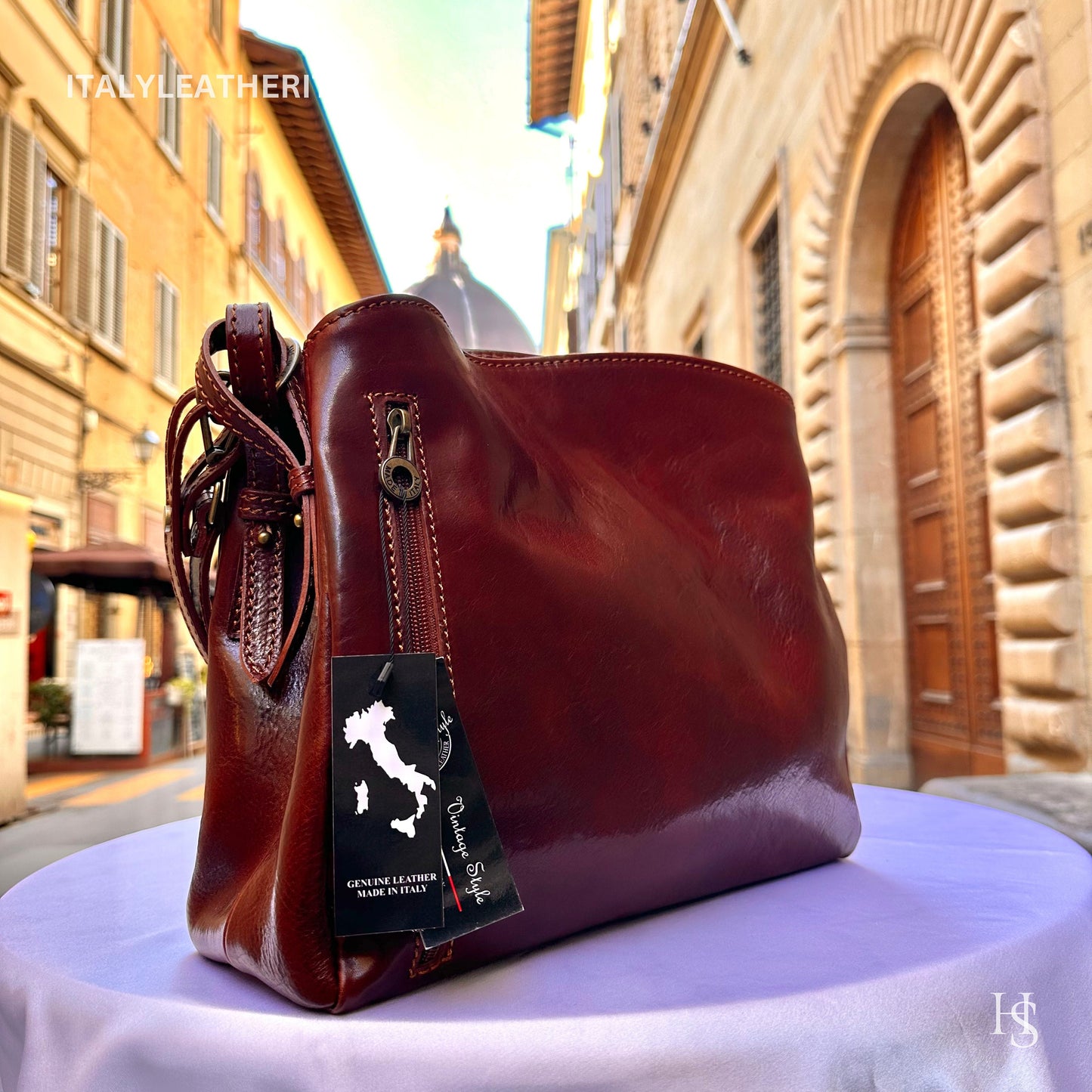 Italian Handmade Leather Bags For Woman l l Elegant Leather Tote From Florence, Made In Italy, Green purse
