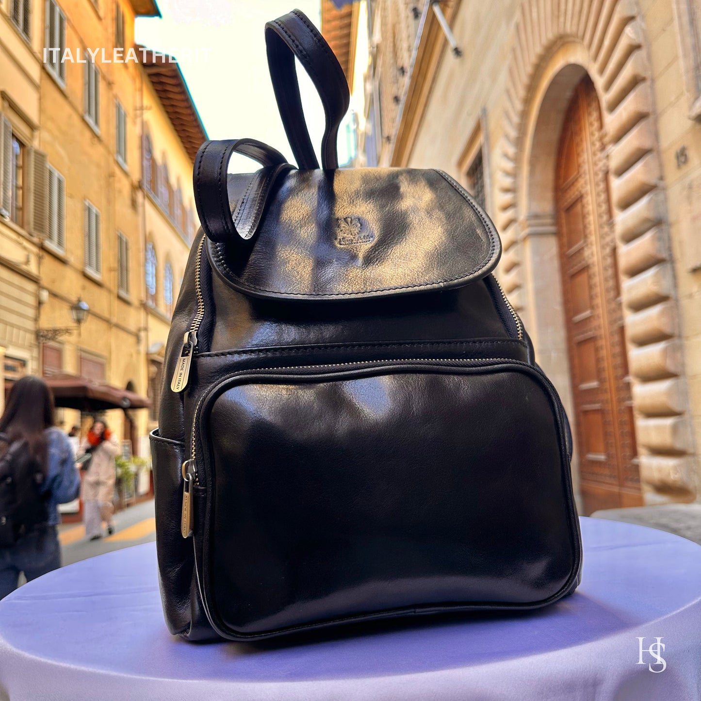 Italian Handmade Unisex Tuscan Leather Backpack from Florence, Italy – Stylish, Authentic, and Durable