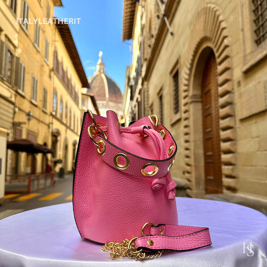 Italian Handmade Leather Bags For Women l l Elegant Leather Tote From Florence, Bucket bag,
