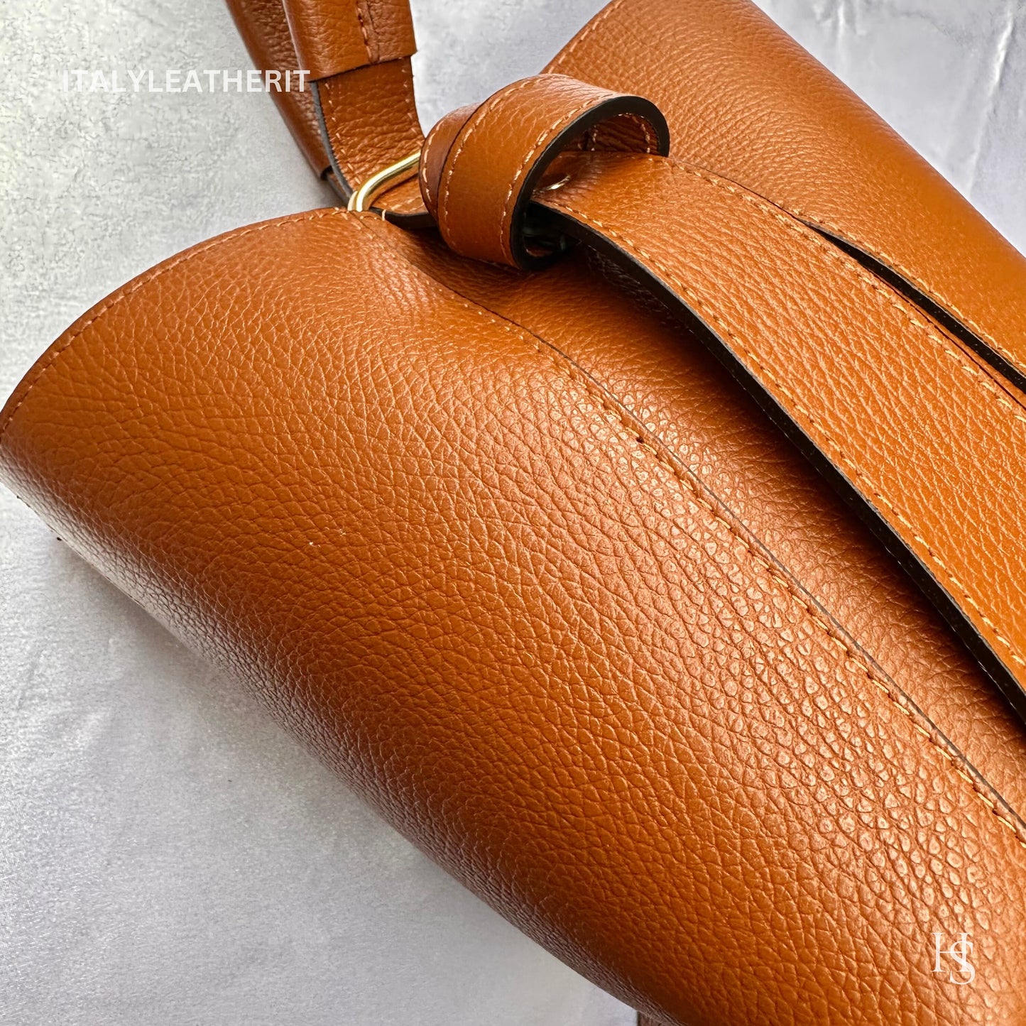 Italian Handmade Leather Bags For Women l l Elegant Leather Tote From Florence, Bucket bag, brown purse