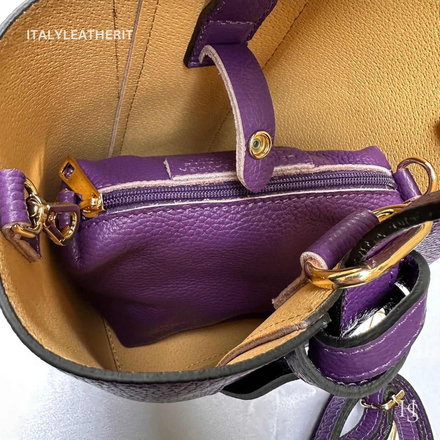Italian Handmade Leather Bags For Women l l Elegant Leather Tote From Florence, Bucket bag, leather purse