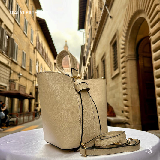 Italian Handmade Leather Bags For Women l l Elegant Leather Tote From Florence, Bucket bag, luxury tote