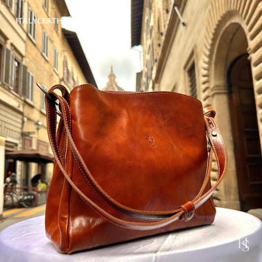 Italian Handmade Leather Bags For Women l l Elegant Leather Tote From Florence, Made In Italy, Leather purse