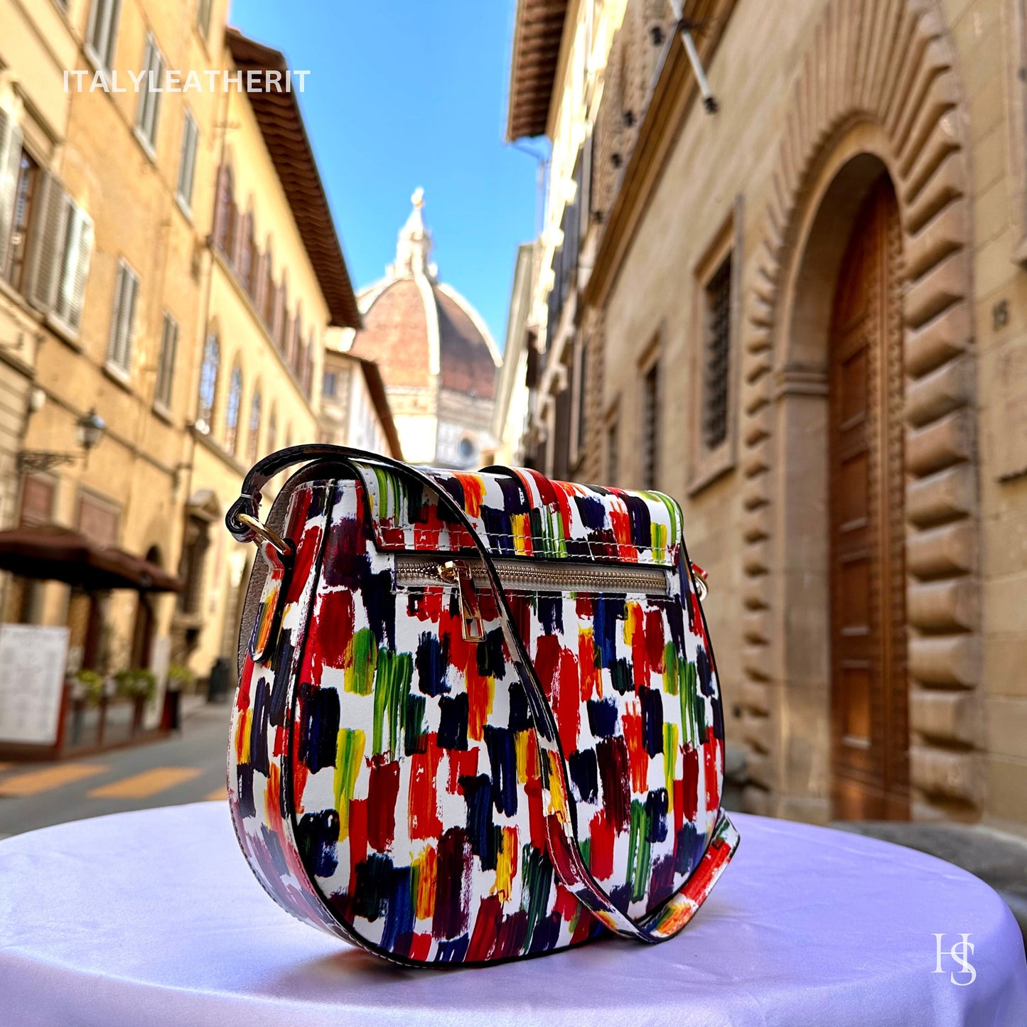 Italian Handmade Leather Bags For Women l l Elegant Leather Tote From Florence, multicolor crossbody bag