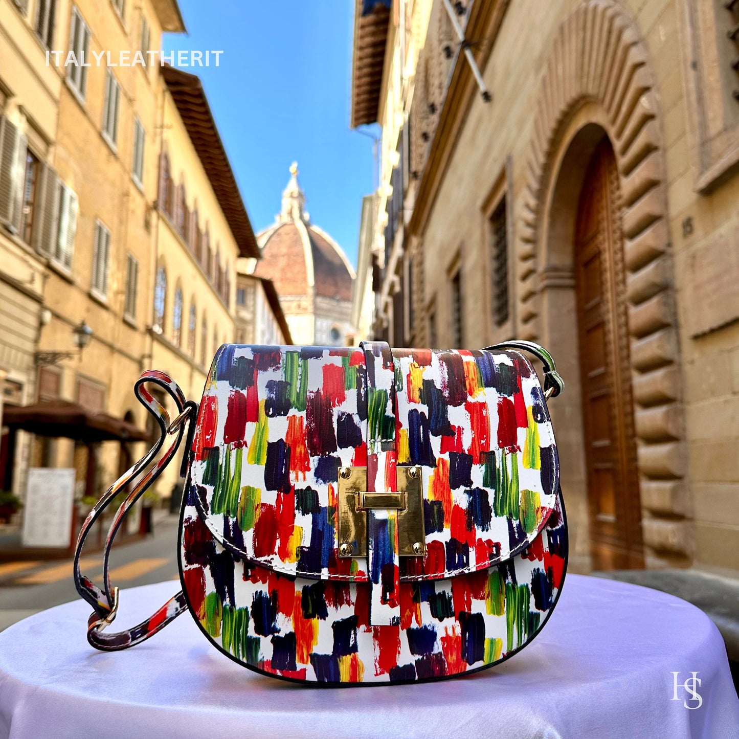 Italian Handmade Leather Bags For Women l l Elegant Leather Tote From Florence, multicolor crossbody bag