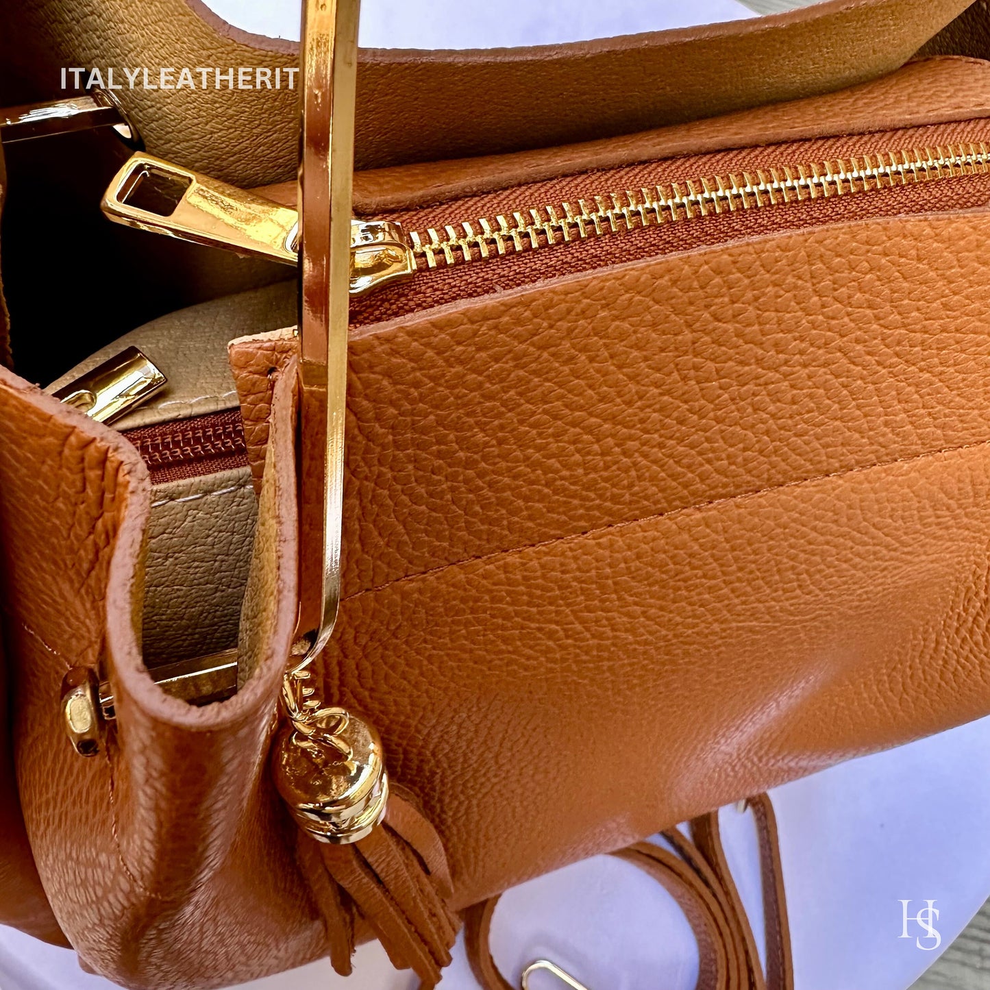 Italian Handmade Leather Bags For Women | Elegant Brown Leather Tote From Florence, Italy | Premium Craftsmanship