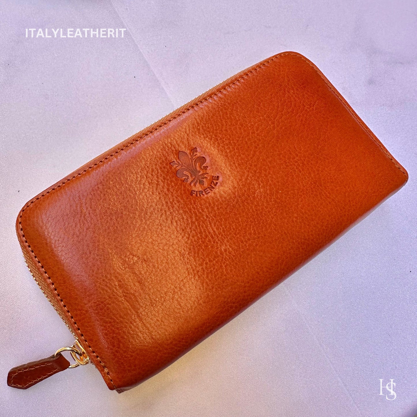 Italian Handmade Leather Wallet For Women | Florence Craftsmanship | Genuine Leather | Women's Brown Leather Wallet