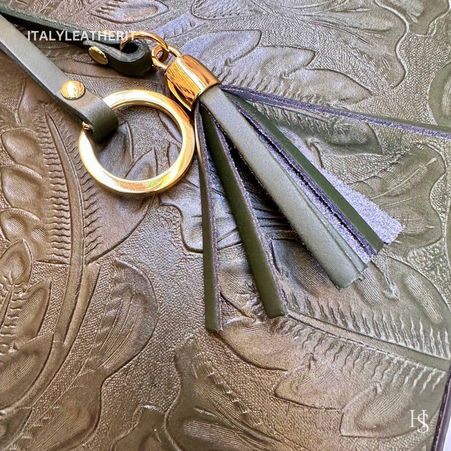 Italian Handmade Leather Bags For Woman l l Elegant Leather Tote From Florence || Made in Italy , Green leather tote
