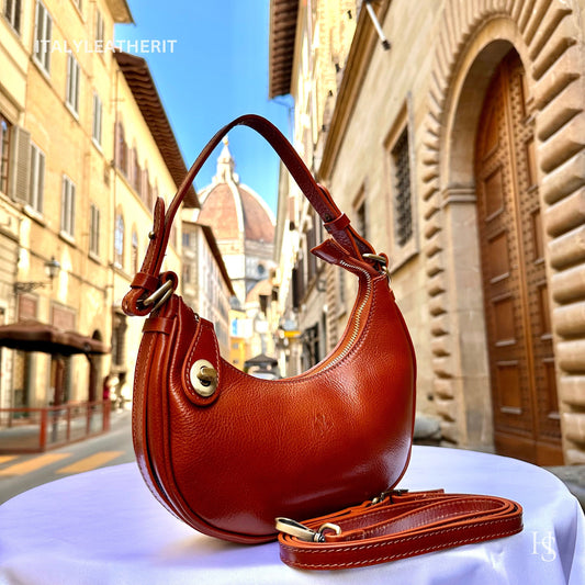 Italian Handmade Leather Bags For Women l l Elegant Leather Tote From Florence, Made in Italy