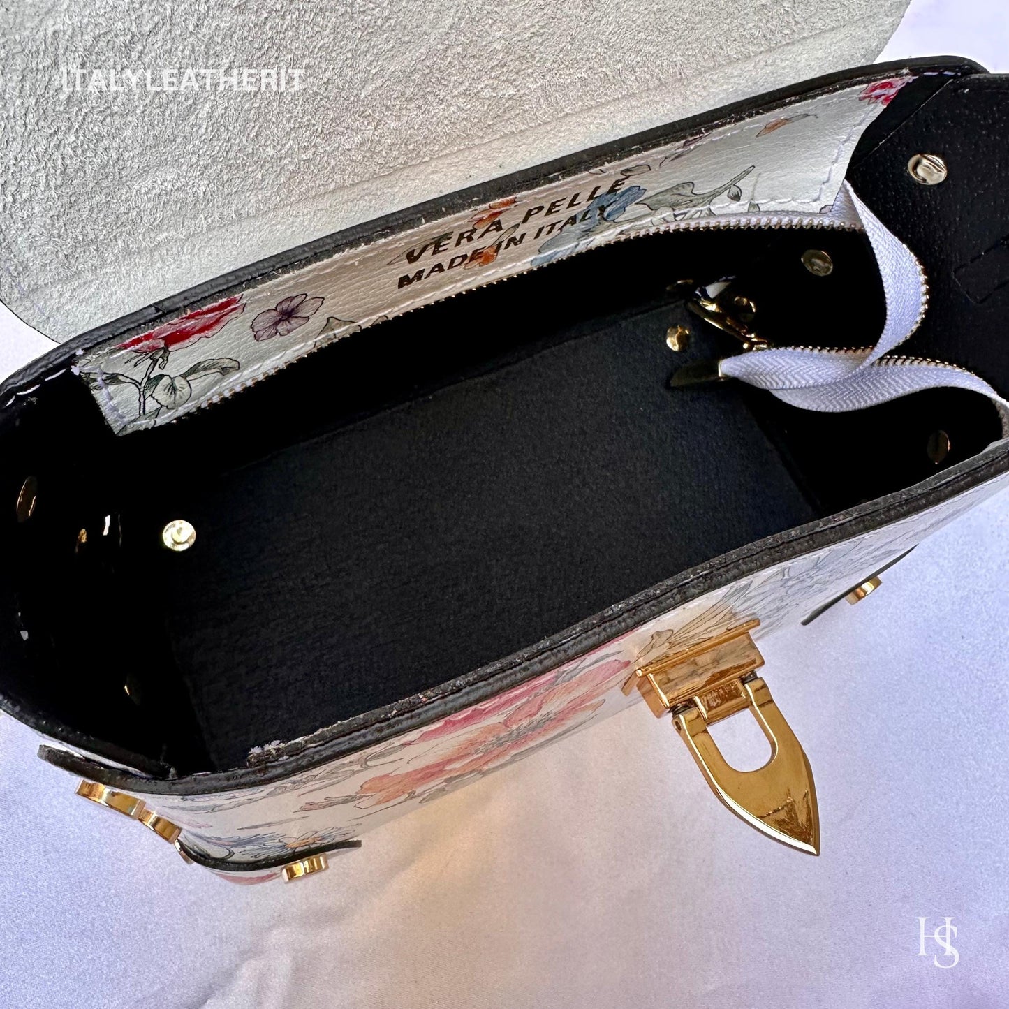 Italian Handmade Leather Bags For Women | Elegant Leather Tote From Florence | Small Handbags and Shoulder Bags ,Flower Bag
