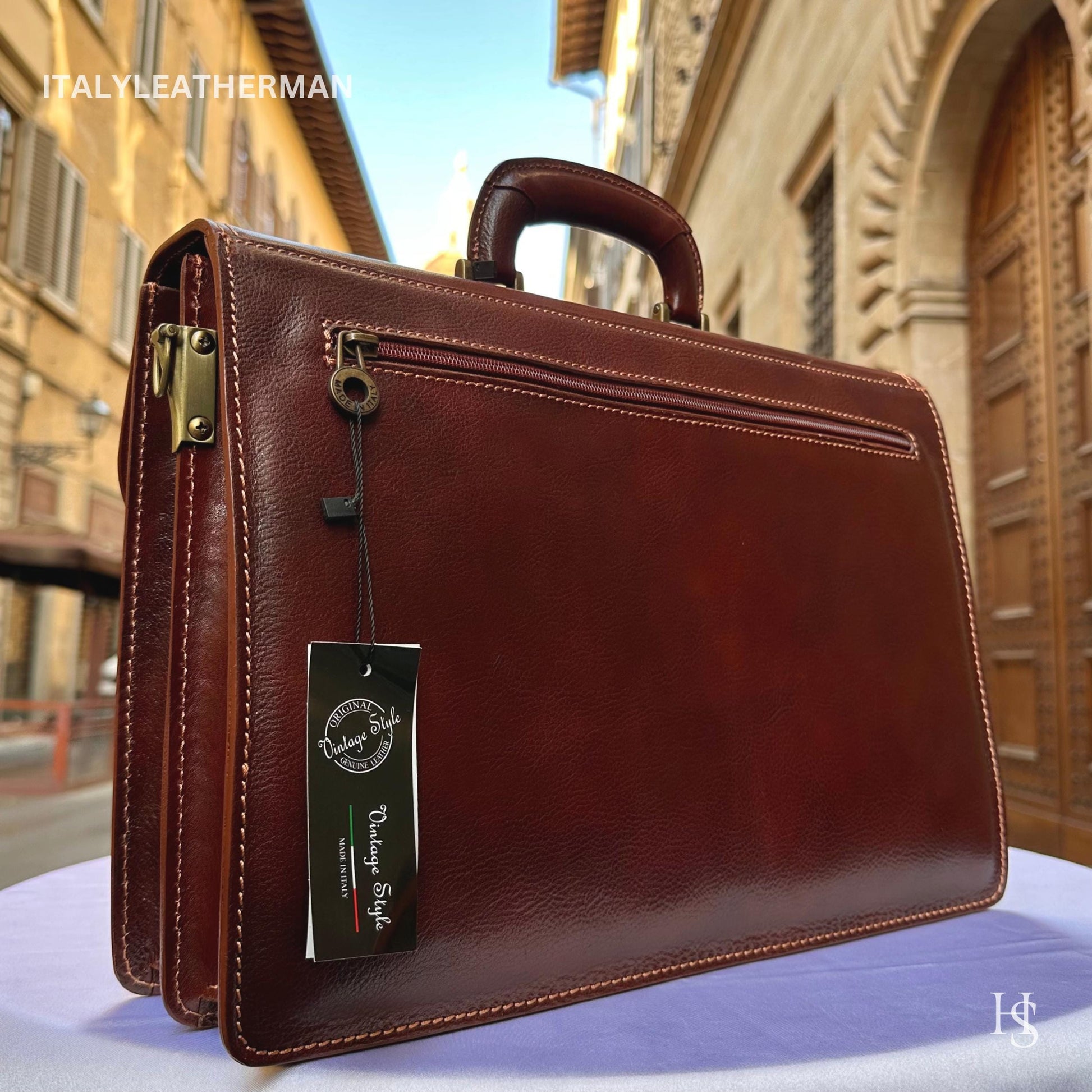 Italian Handmade Leather Briefcase Bags for Men, Inspired Men's Messenger Bag, Perfect gift for him, Made in Italy