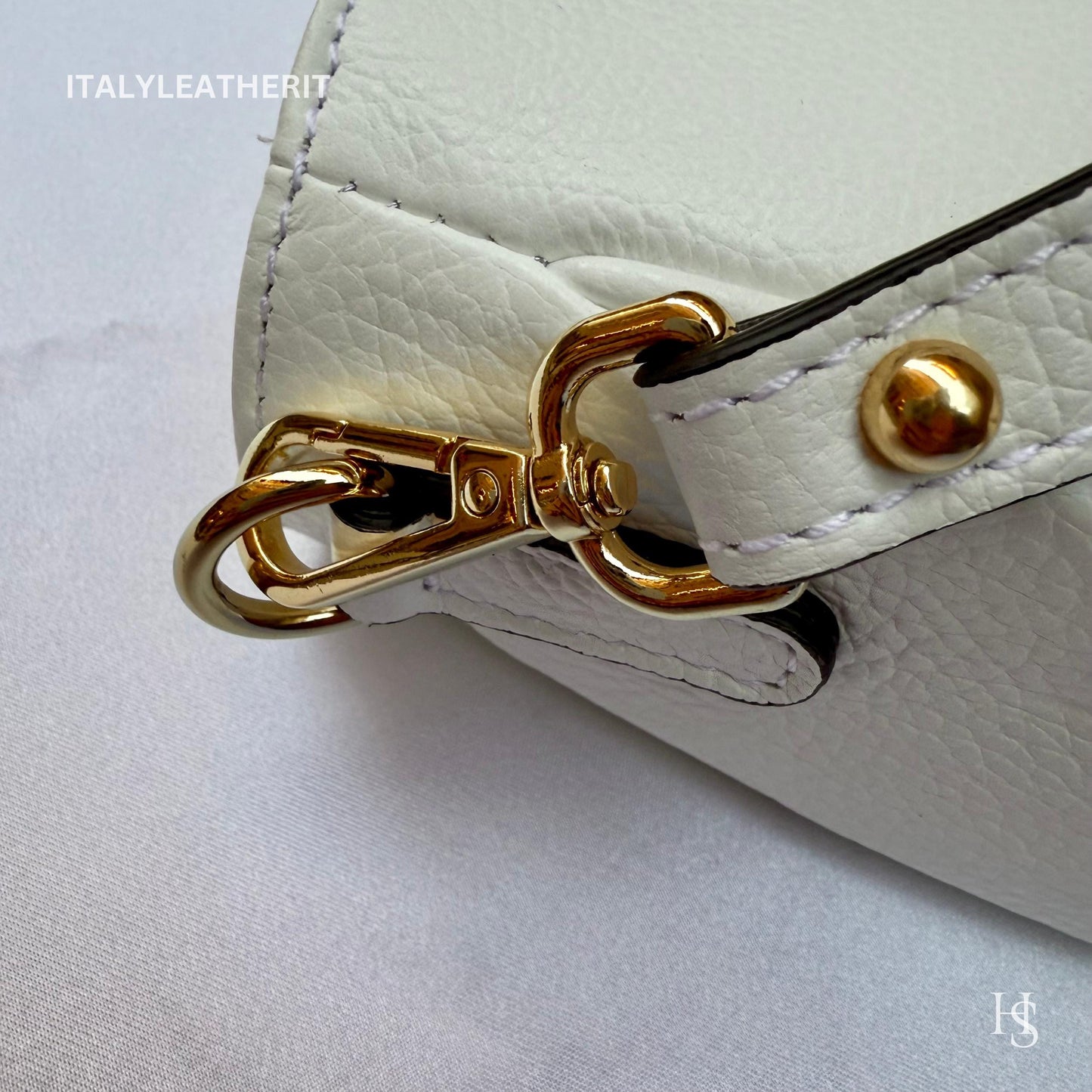 Italian Handmade Leather Bags For Women l l Elegant Leather Tote From Florence, Made in Italy, White leather Tote