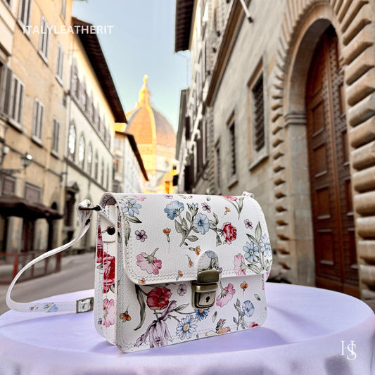 Italian Handmade Leather Bags For Women | Elegant Mini Leather Tote From Florence | Small Crossbody Bag, Mini Bag