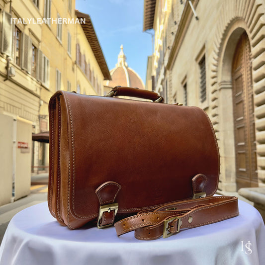 Italian Handmade Leather Briefcase Bags for Men | Elevate Your Style with Exquisite Craftsmanship made in Italy