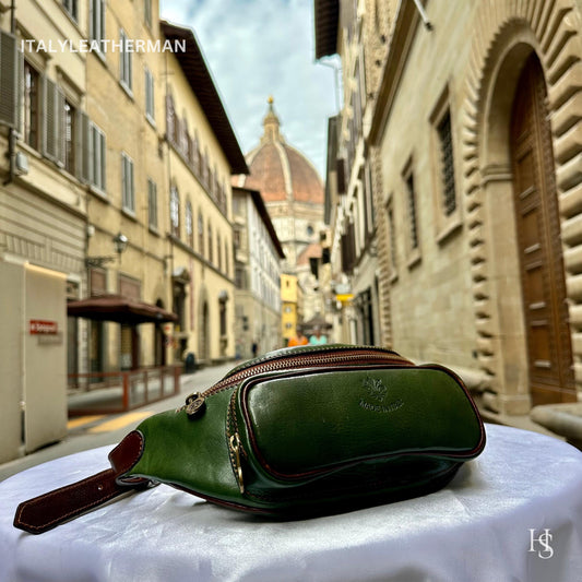 Italian Handmade Leather Belt Bags for Unisex Made In Italy from Florence | Waist Bag | Leather Fanny Pack | Belly Bag