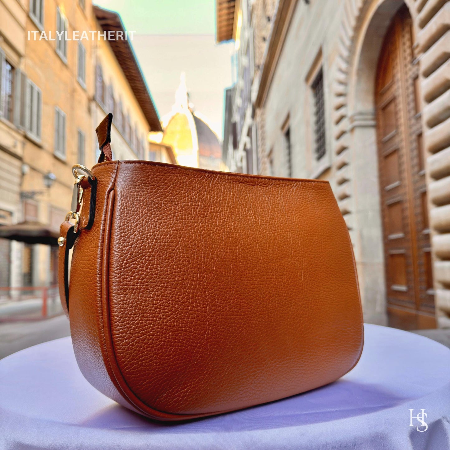 Italian Handmade Leather Bags For Women l l Elegant Leather Tote From Florence, Made in Italy, Brown leather Tote