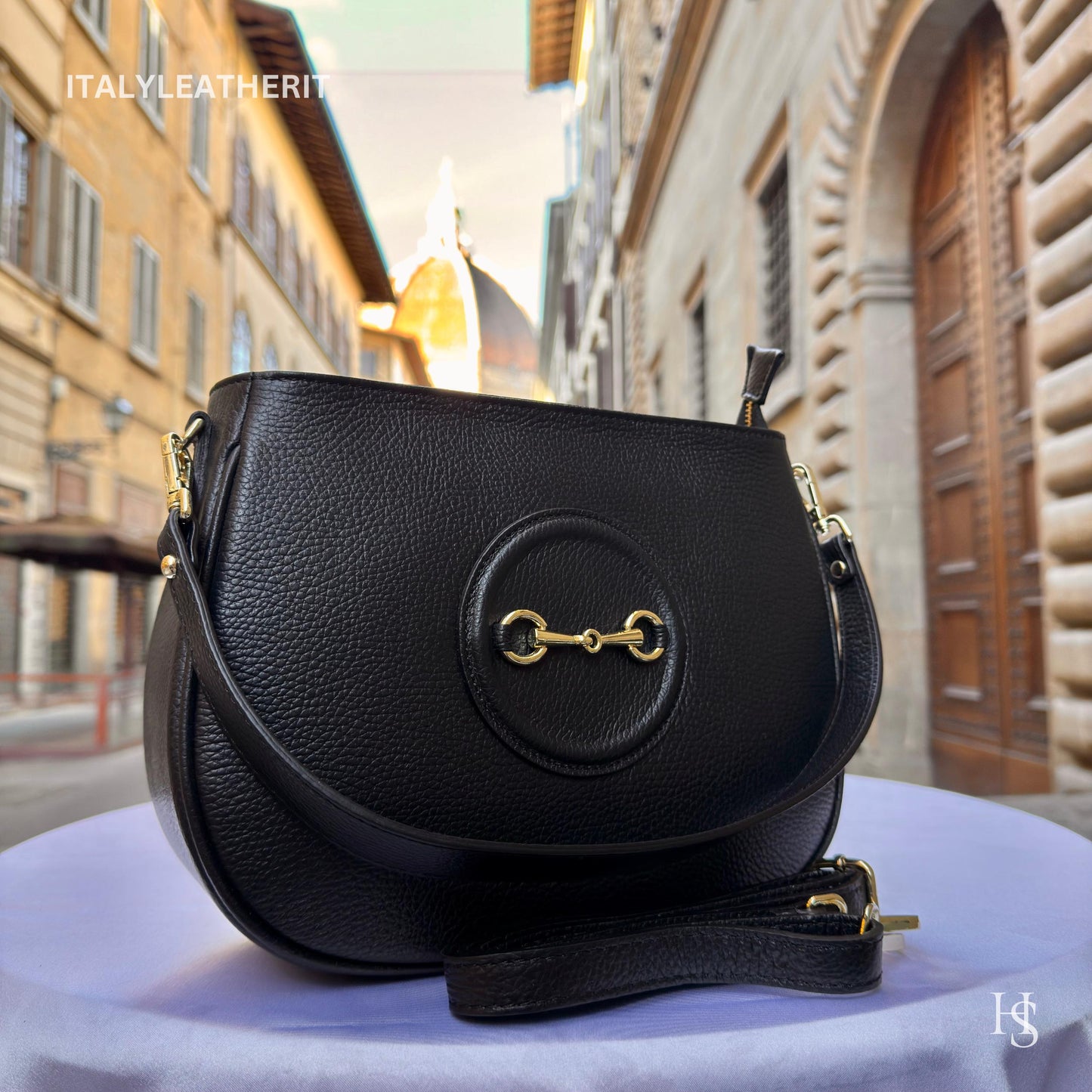 Italian Handmade Leather Bags For Women l l Elegant Leather Tote From Florence, Made in Italy, Black leather Tote