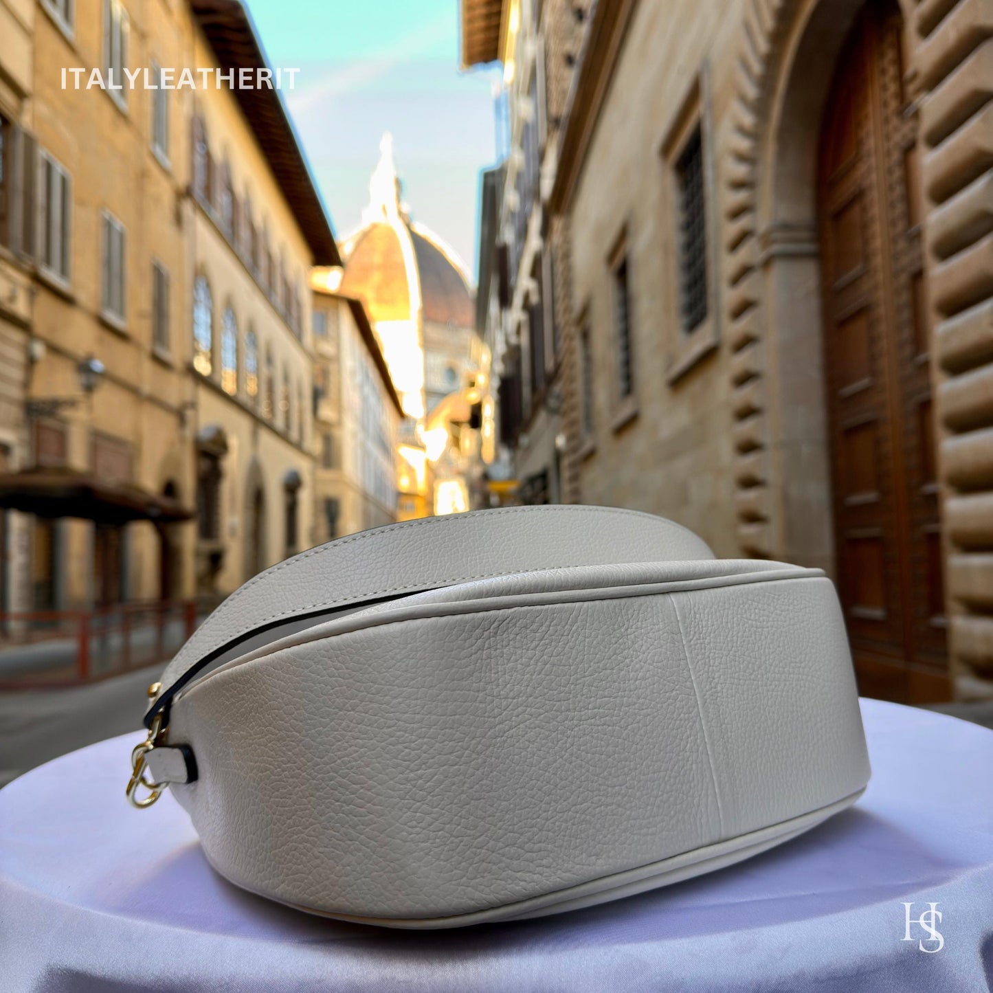 Italian Handmade Leather Bags For Women l l Elegant Leather Tote From Florence, Made in Italy, Beige leather Tote