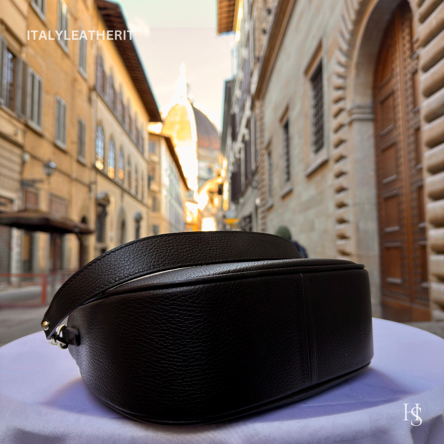 Italian Handmade Leather Bags For Women l l Elegant Leather Tote From Florence, Made in Italy, Black leather Tote