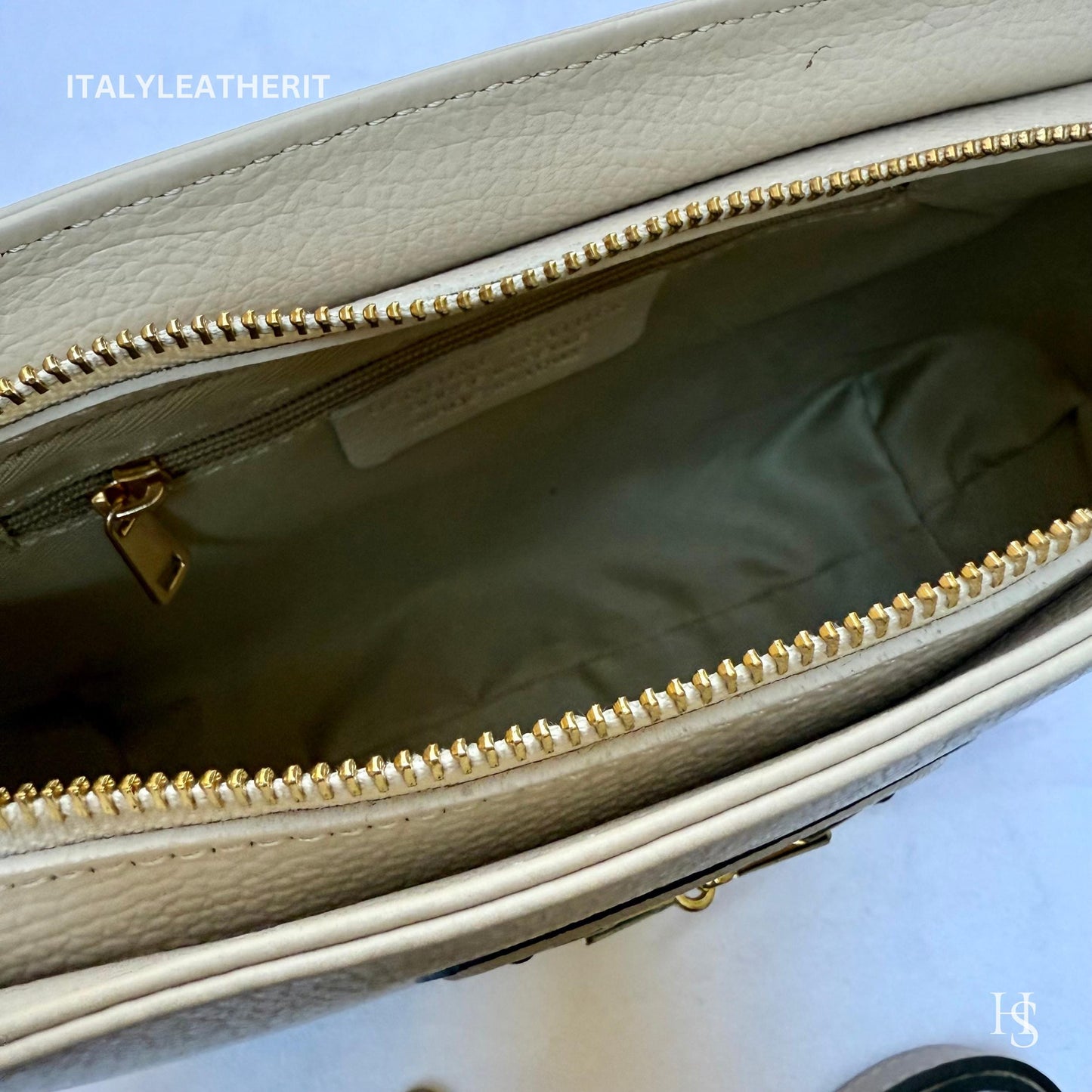 Italian Handmade Leather Bags For Women l l Elegant Leather Tote From Florence, Made in Italy, Beige leather Tote