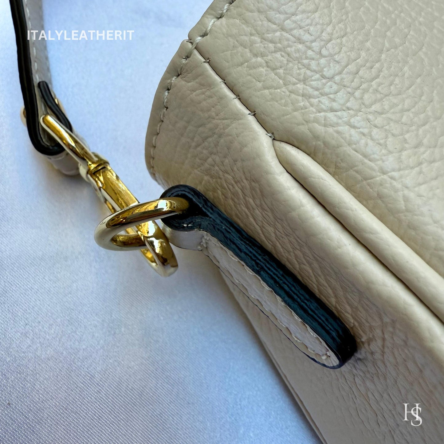 Italian Handmade Leather Bags For Women l l Elegant Leather Tote From Florence, Made in Italy, Beige leather Tote