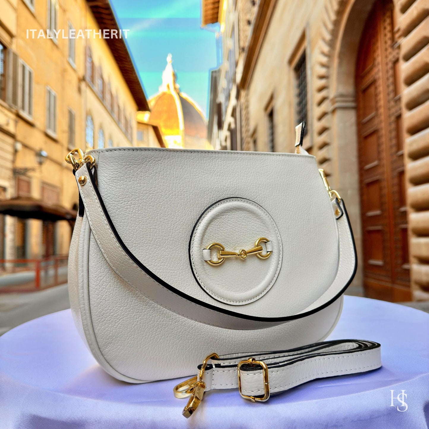 Italian Handmade Leather Bags For Women l l Elegant Leather Tote From Florence, Made in Italy, Beige leather Tote