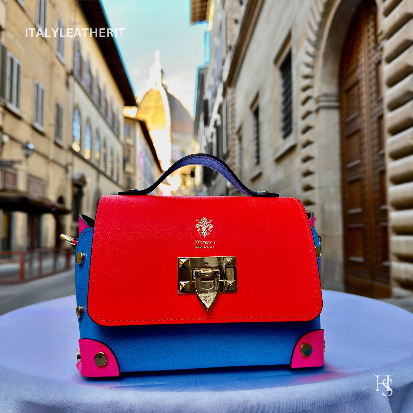 Italian Handmade Leather Bags For Women | Elegant Leather Tote From Florence | Small Handbags and Shoulder Bags in Colored