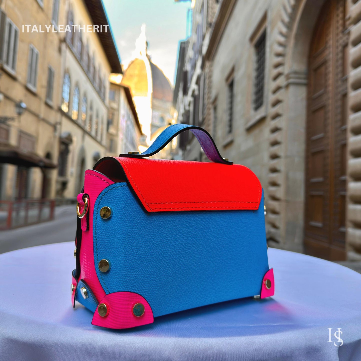 Italian Handmade Leather Bags For Women | Elegant Leather Tote From Florence | Small Handbags and Shoulder Bags in Colored