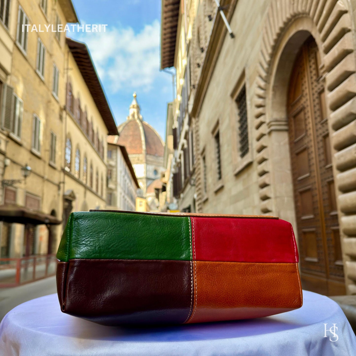 Italian Handmade Leather Bags For Women | Elegant Full Grain Leather Multicolor Tote From Florence