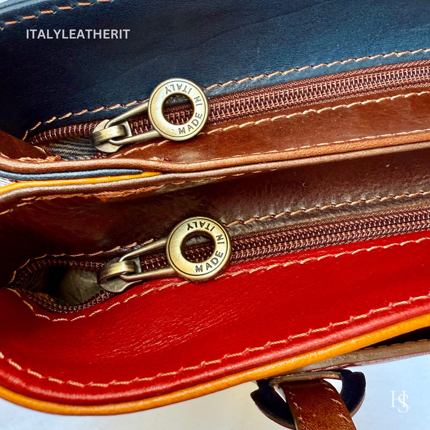 Italian Handmade Leather Bags For Women | Elegant Full Grain Leather Multicolor Tote From Florence